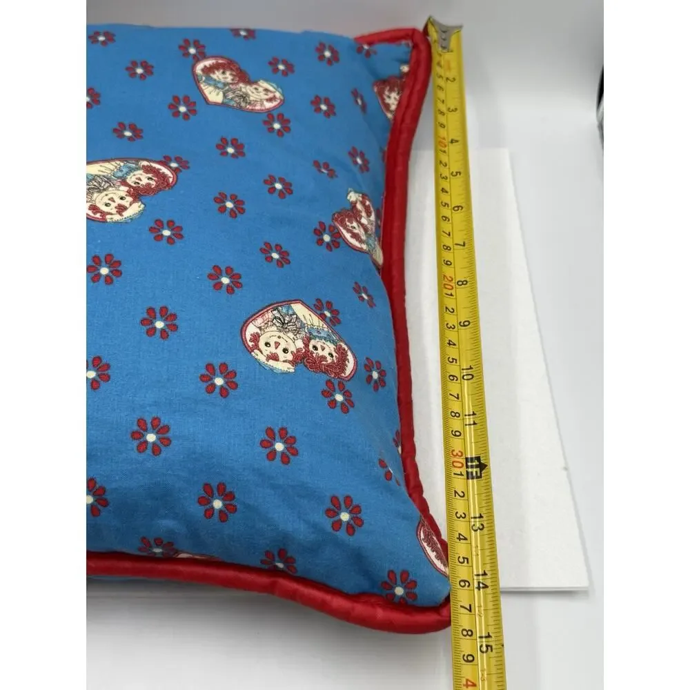Handmade Raggedy Ann & Andy Tapestry‎ & Quilted Pillow Set 16x16